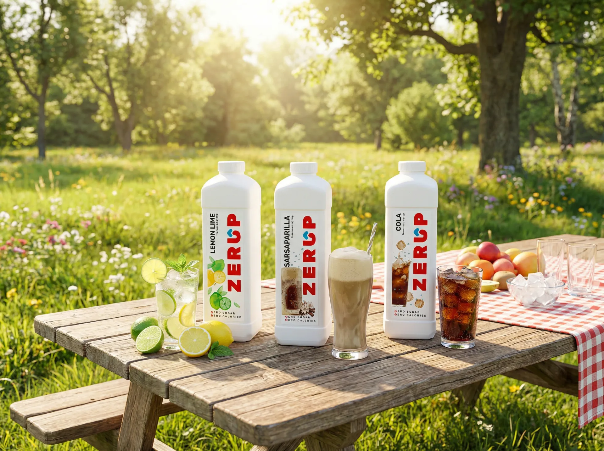 Zerup syrups at an outdoor gathering